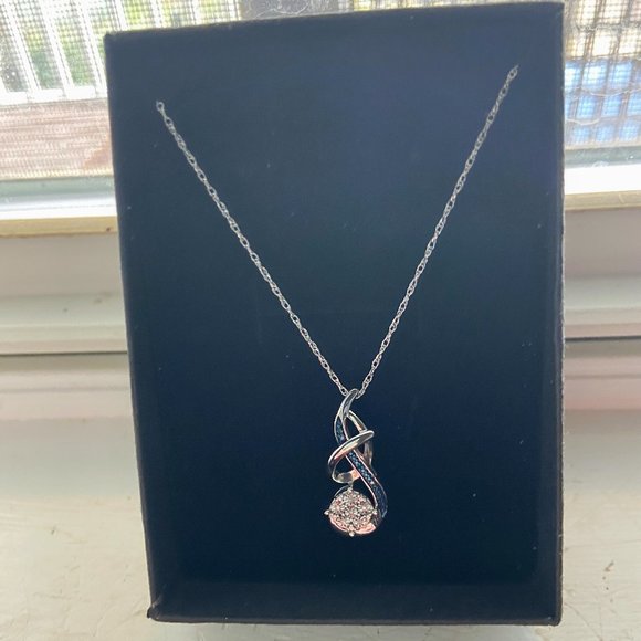 Blue and Silver Necklace - Picture 2 of 2